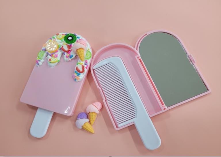 1000원|키즈 토탈공예 로비특강 아이스크림 모양 거울 & 빗 데코 꾸미기 A / 엄마랑 함께 이미지