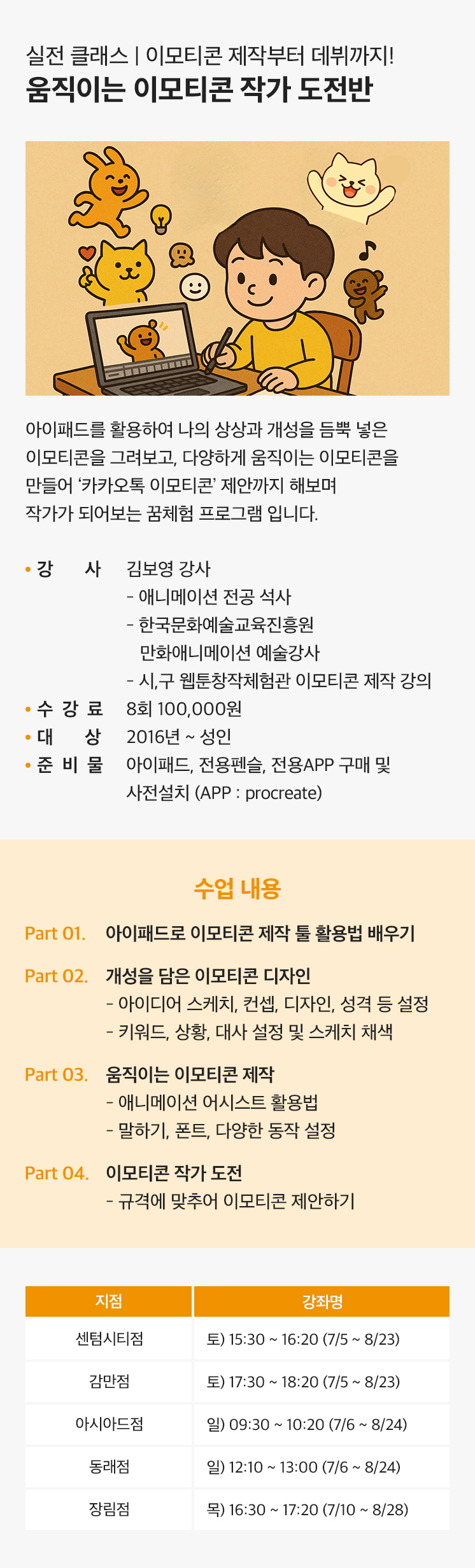 이모티콘 작가 10지역